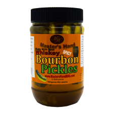 Spicy Bourbon Pickles 16oz (In Real Whiskey) (Case of 6) Partial Case MHPSWS1001